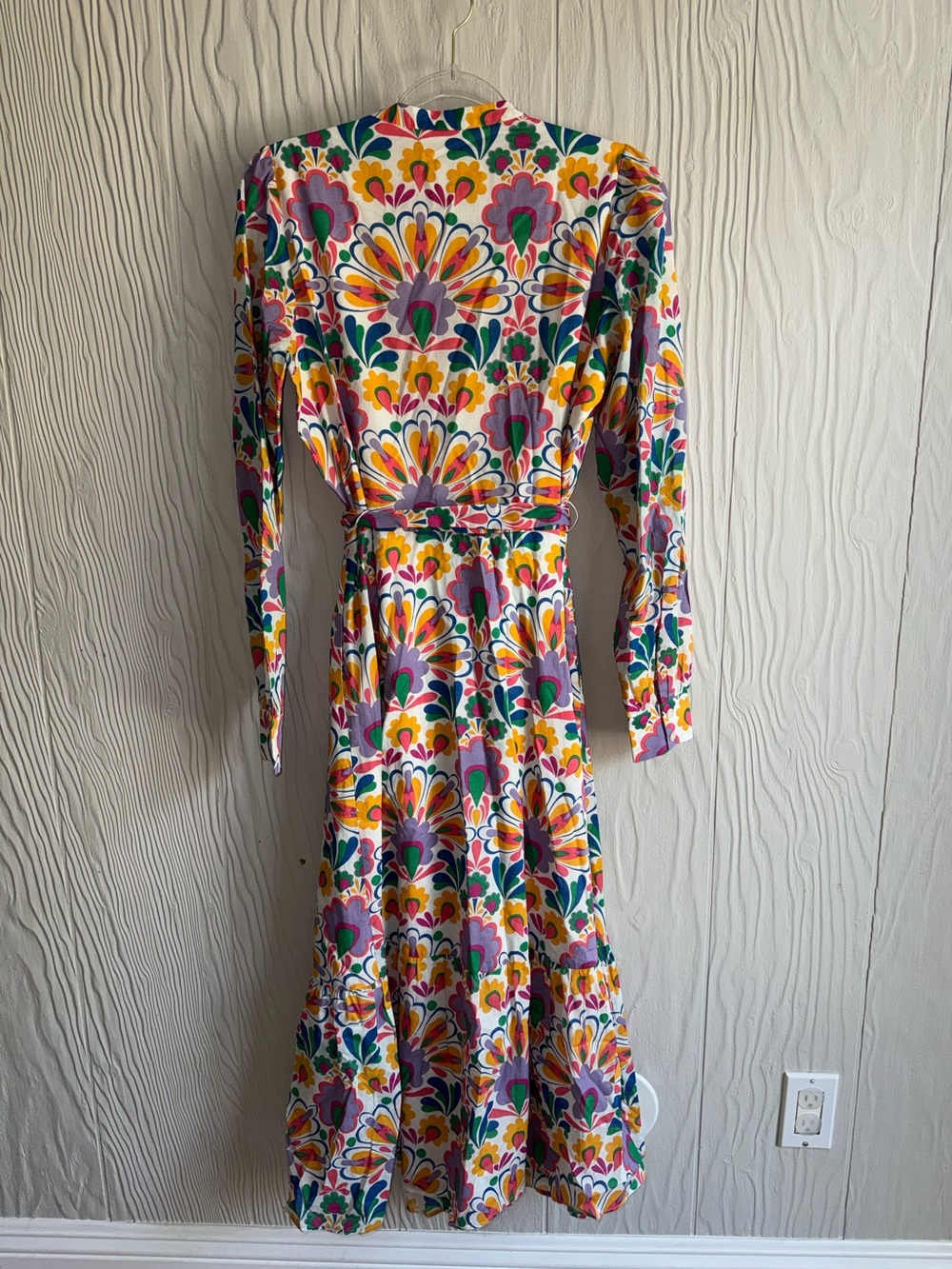 NEW BODEN BODEN Mia Tiered Midi Shirt Dress in Dandelion Multi Sz: 10 - Picture 4 of 14